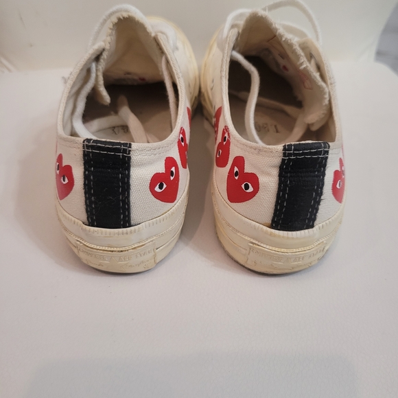 CDG Converse Multi Heart Low White Size 36.5 Chuck Taylor 70 CDG Play 162975C - Picture 6 of 15